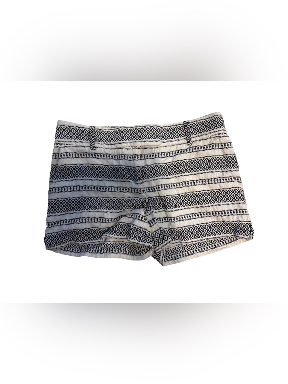 LOFT Black and Cream Patterned Women’s Shorts